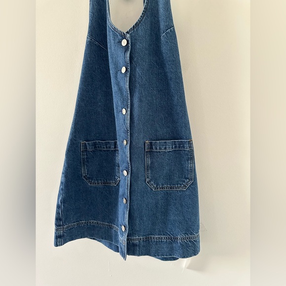 NWT Reformation Brittany Halter Denim Halter Dress - Picture 9 of 16